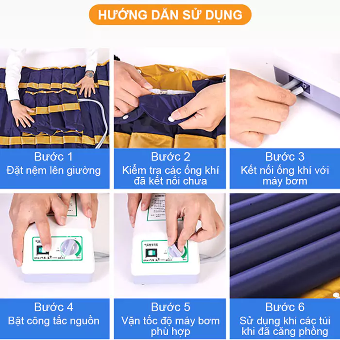 cách sử dụng đệm hơi chống loét