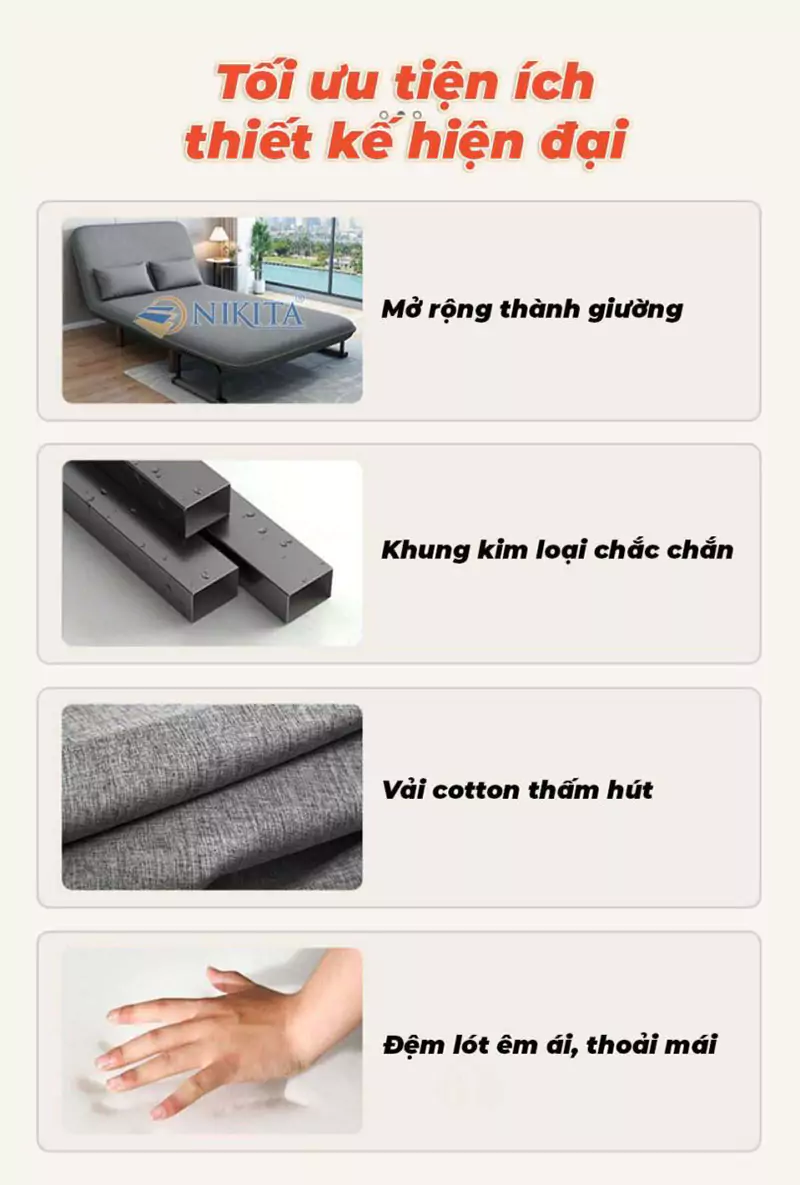 Sofa Giường Kéo Thông Minh