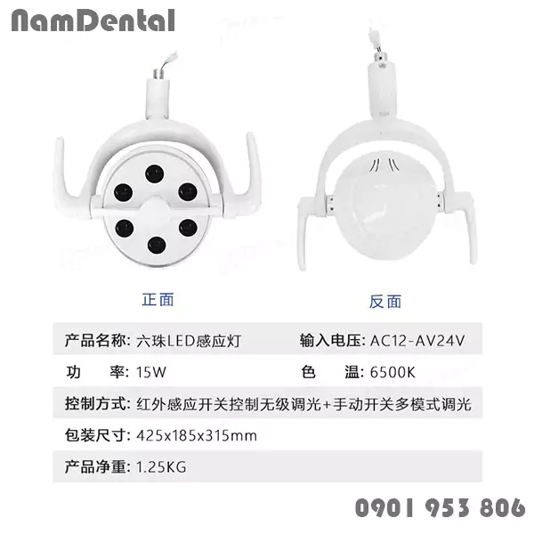Đèn Ghế Nha Khoa 6 Bóng Led 01