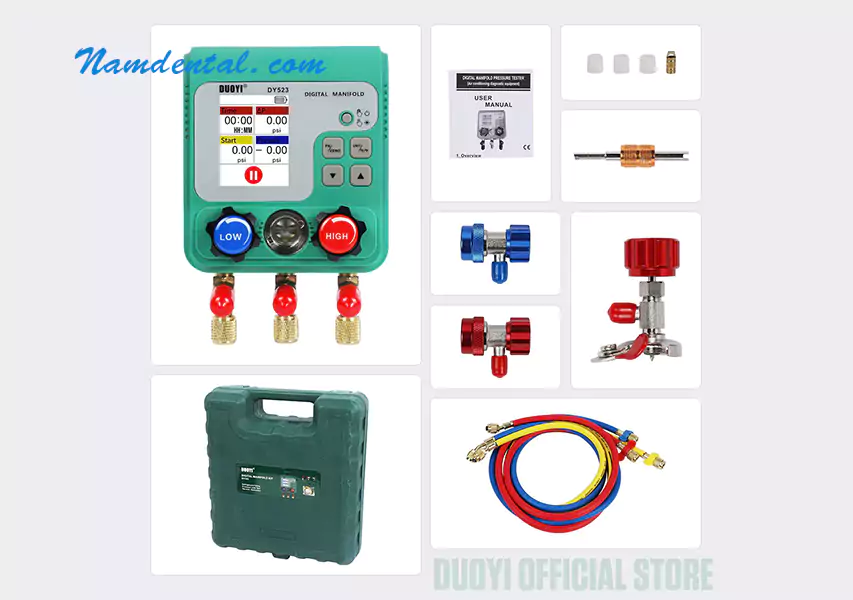 Máy Đo Áp Suất Fluoride Điều Hòa Tủ Lạnh Ô Tô DUOYI DY523 – Giải Pháp Đo Gas Lạnh Chuyên Nghiệp